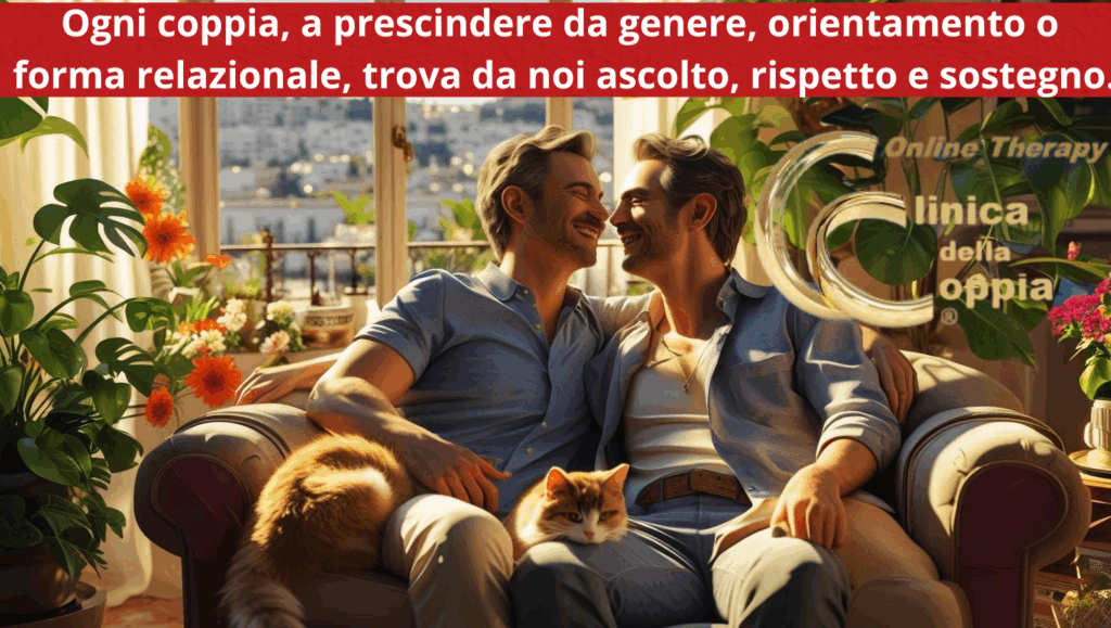 Ogni coppia, a prescindere da genere, orientamento o forma relazionale, trova qui ascolto, rispetto e sostegno.